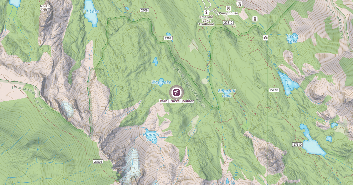 Map preview of Twin Cracks Boulder