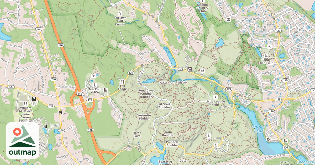 Map of Water Worn Path