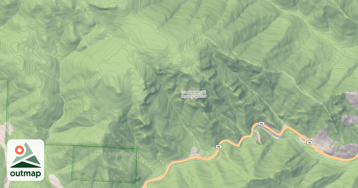 Map of The Highway 96 Mystery Spot