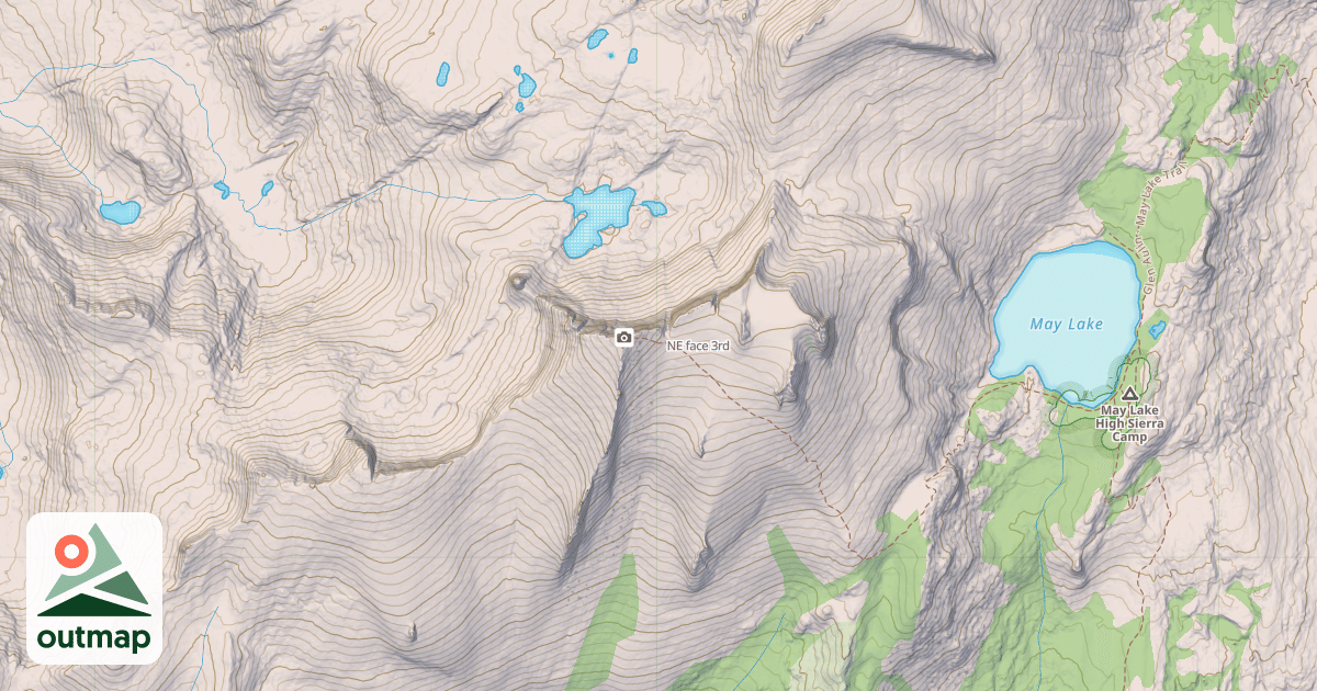 Map of NE face