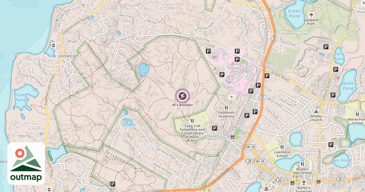 Map of Al's Boulder