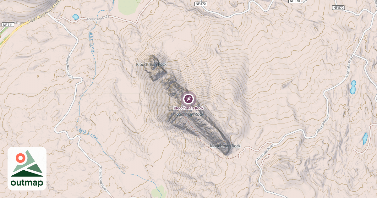 Map of Kloochman Rock