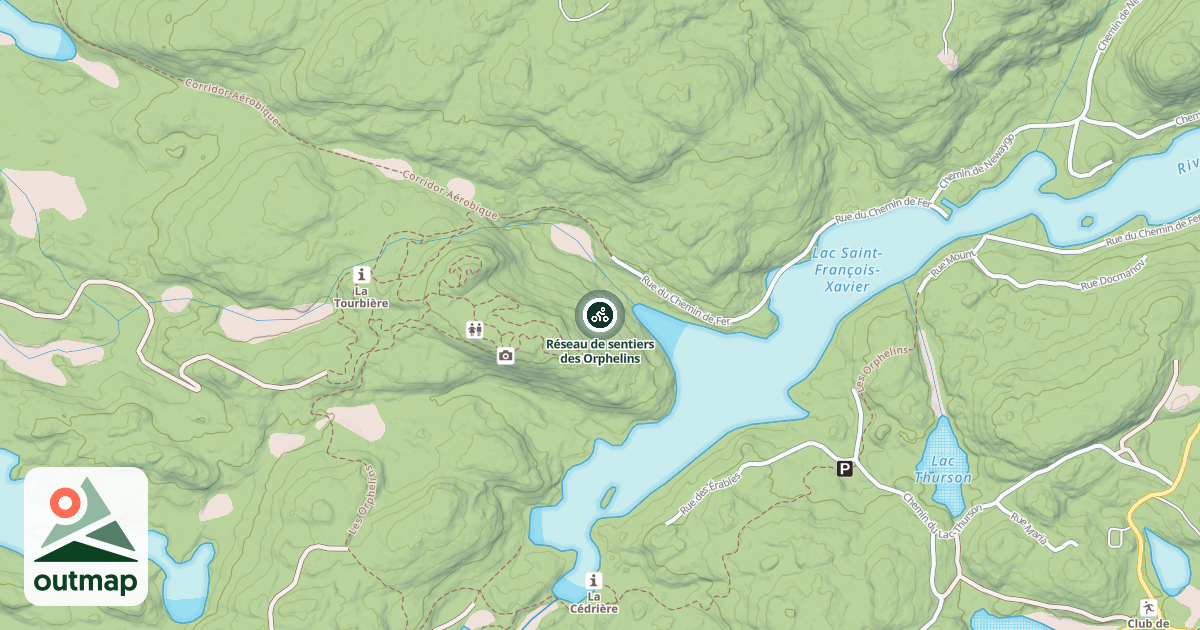 Map of Réseau de sentiers des Orphelins