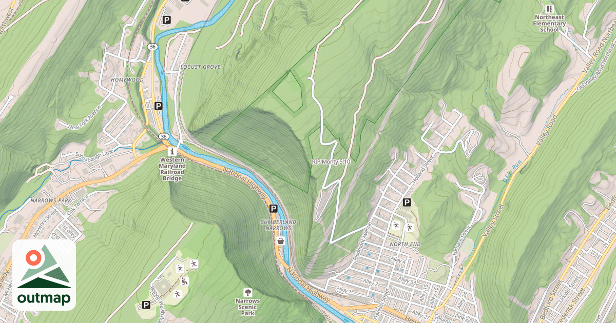 Map of RIP Monty