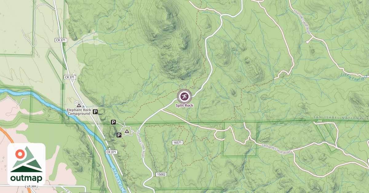 Map of Split Rock