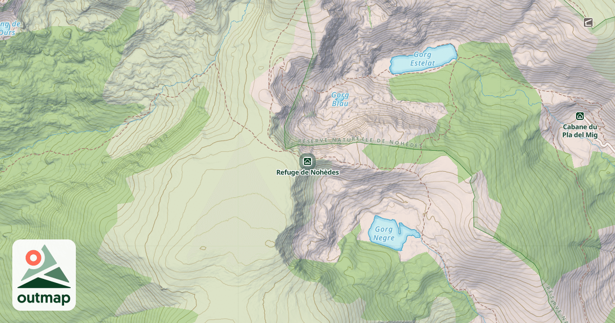 Map of Refuge de Nohèdes