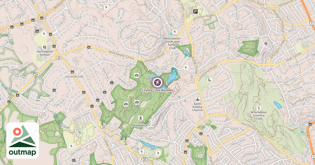Map of Coyote Cave Boulder