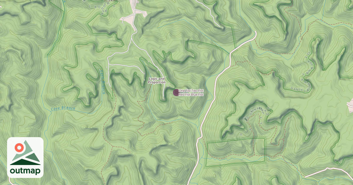 Map of One Fist Two Fist Red Fist Blue Fist