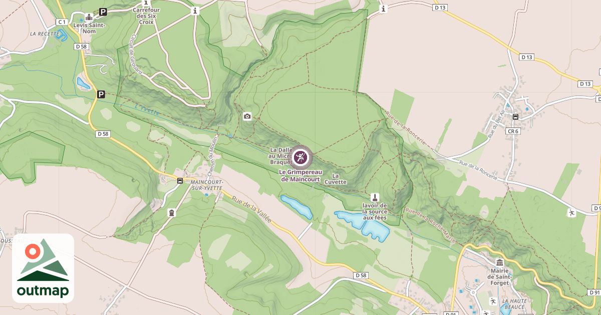 Map of Le Grimpereau de Maincourt