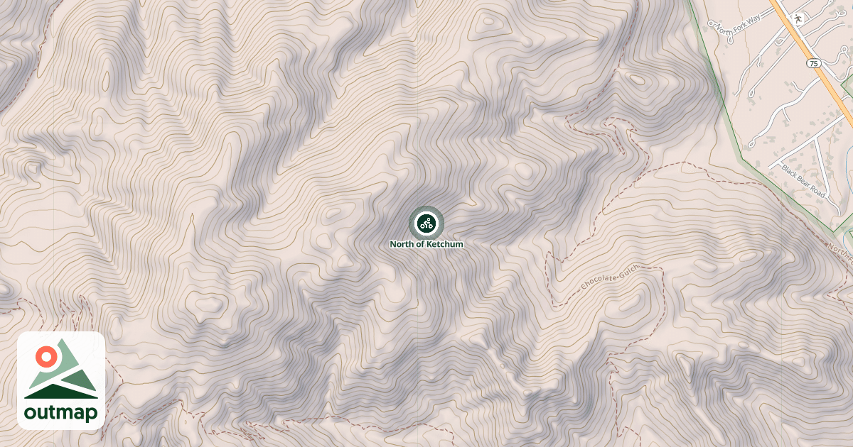 Map of North of Ketchum