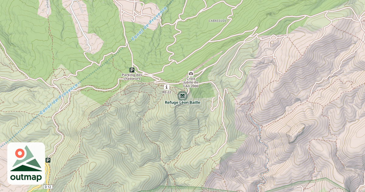 Map of Refuge Léon Baille