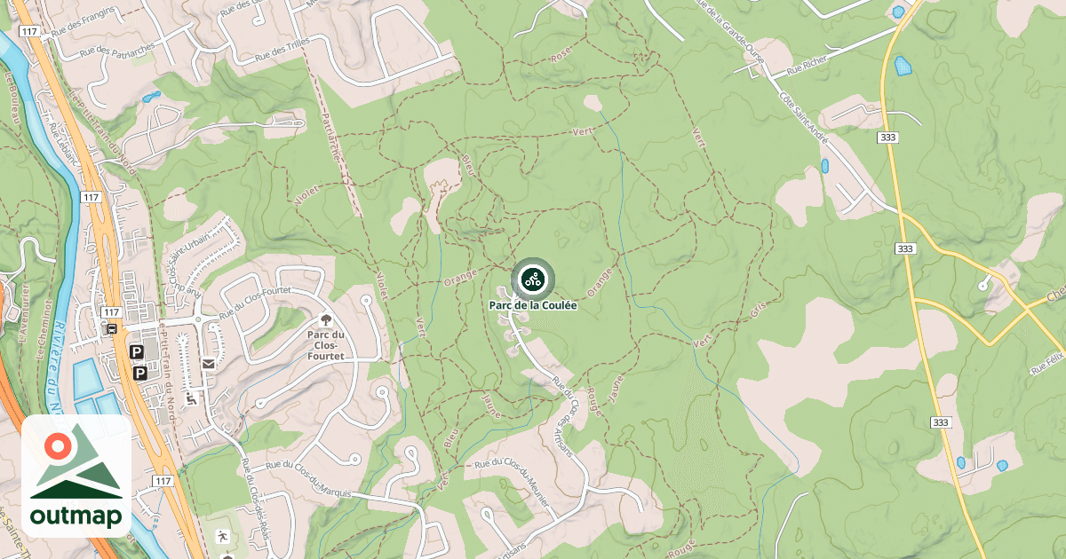 Map of Parc de la Coulée