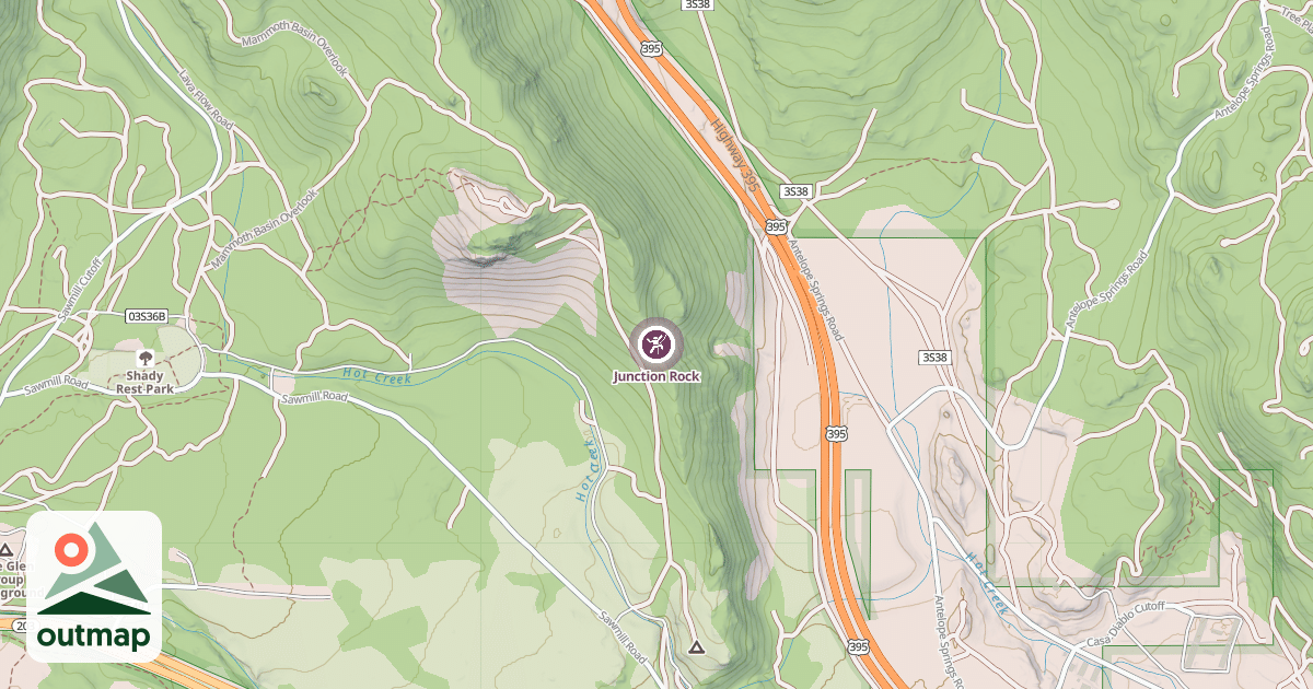 Map of Junction Rock