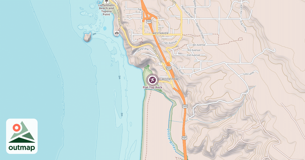 Map of Flat Top Rock
