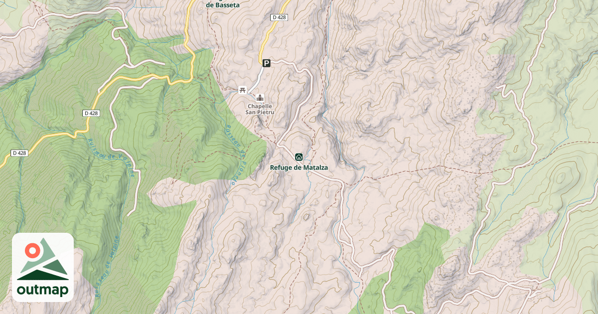 Map of Refuge de Matalza