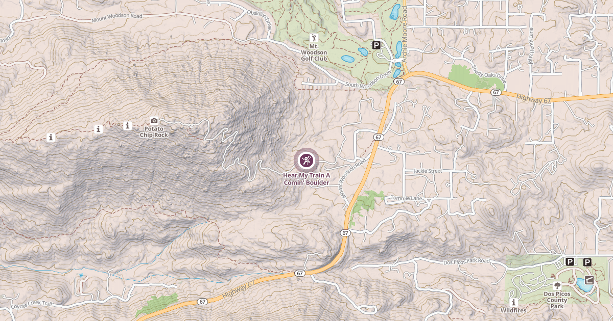 Map preview of Hear My Train A Comin' Boulder