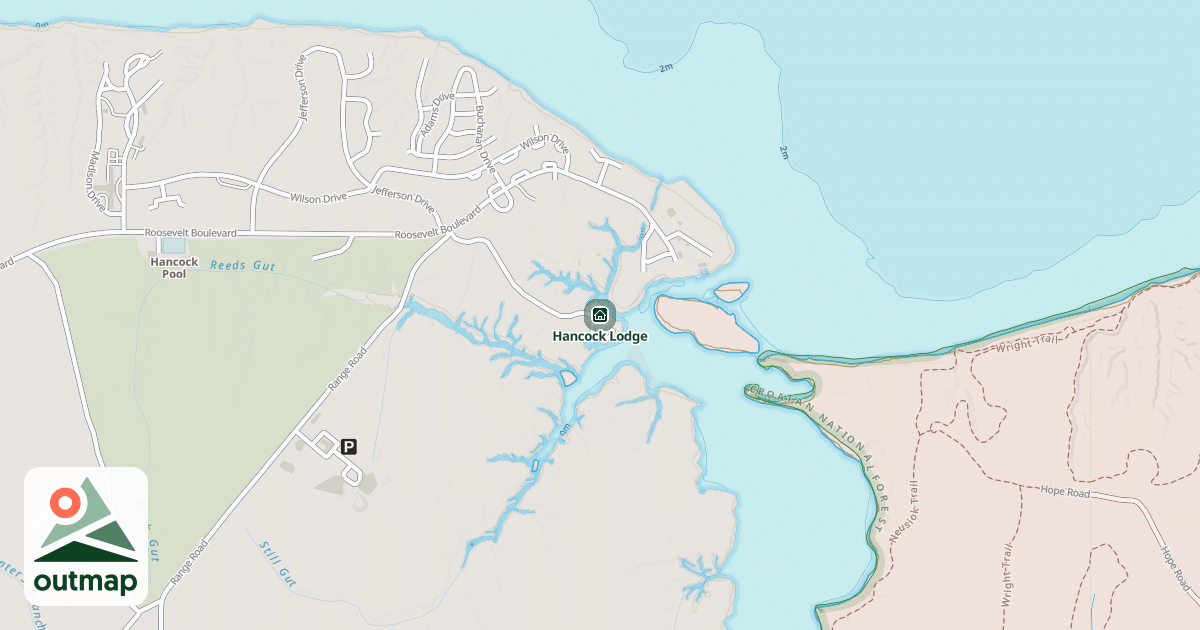Map of Hancock Lodge
