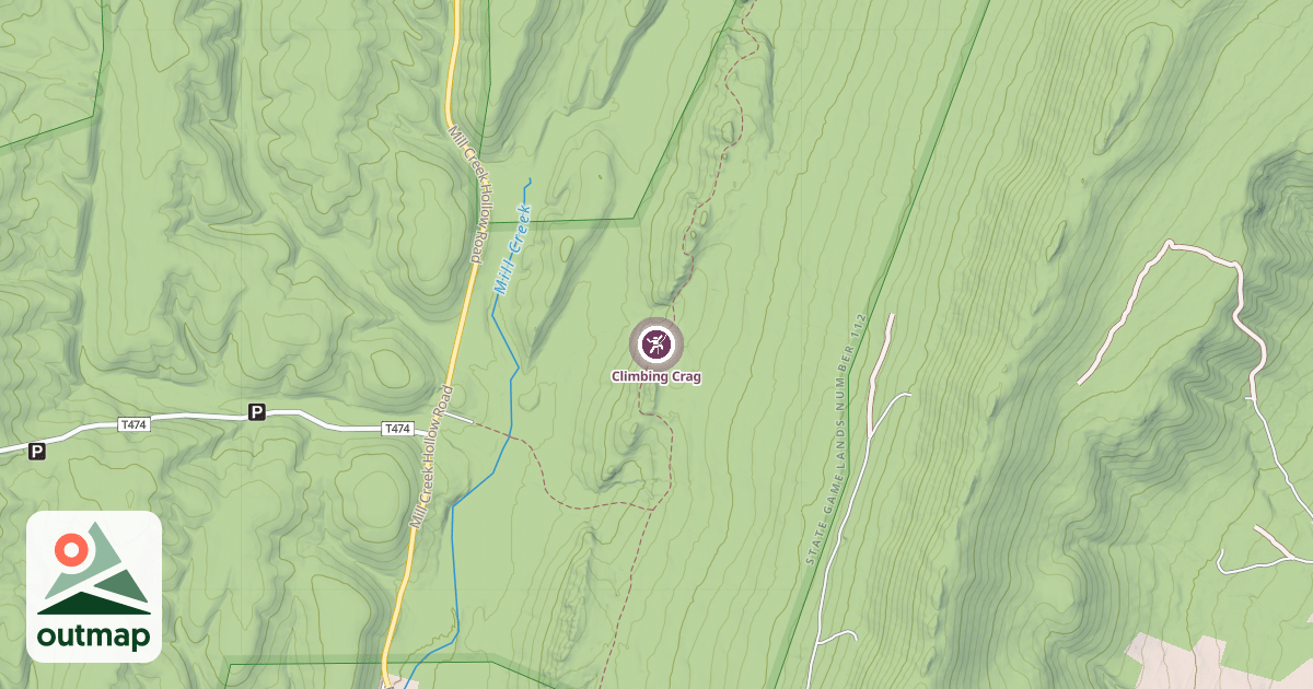 Map of Climbing Crag