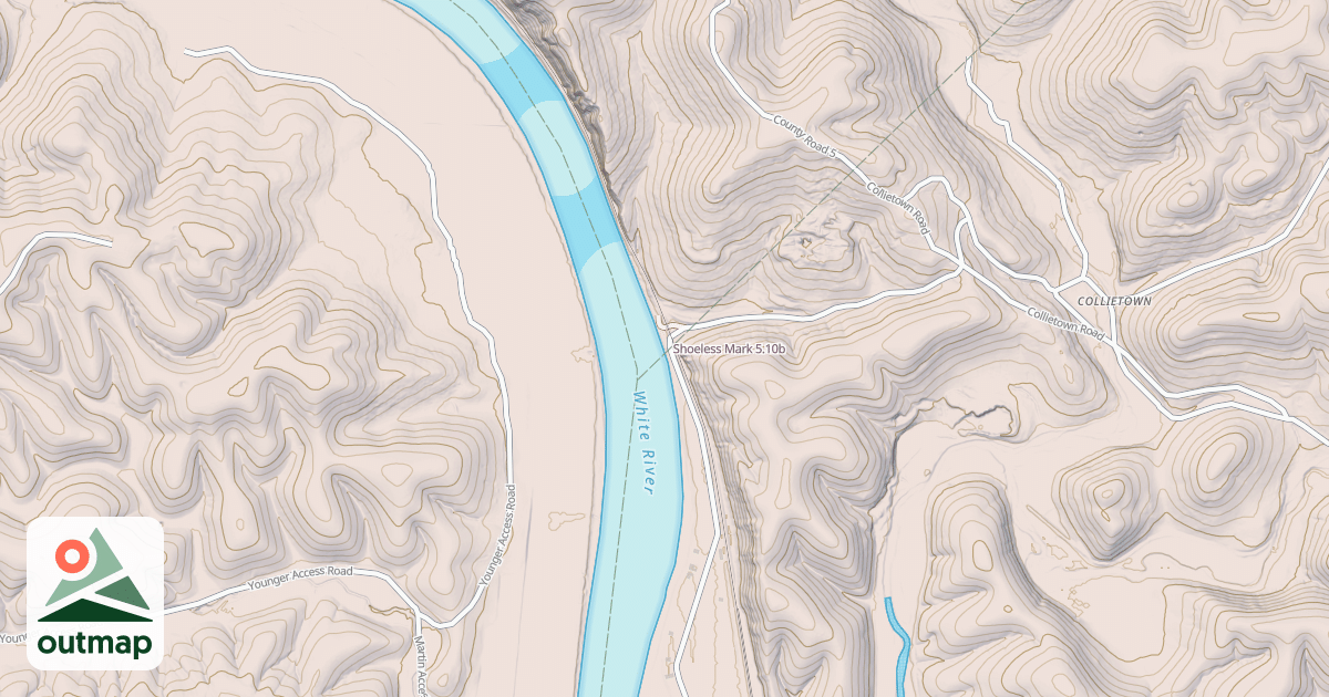 Map of Shoeless Mark in Izard