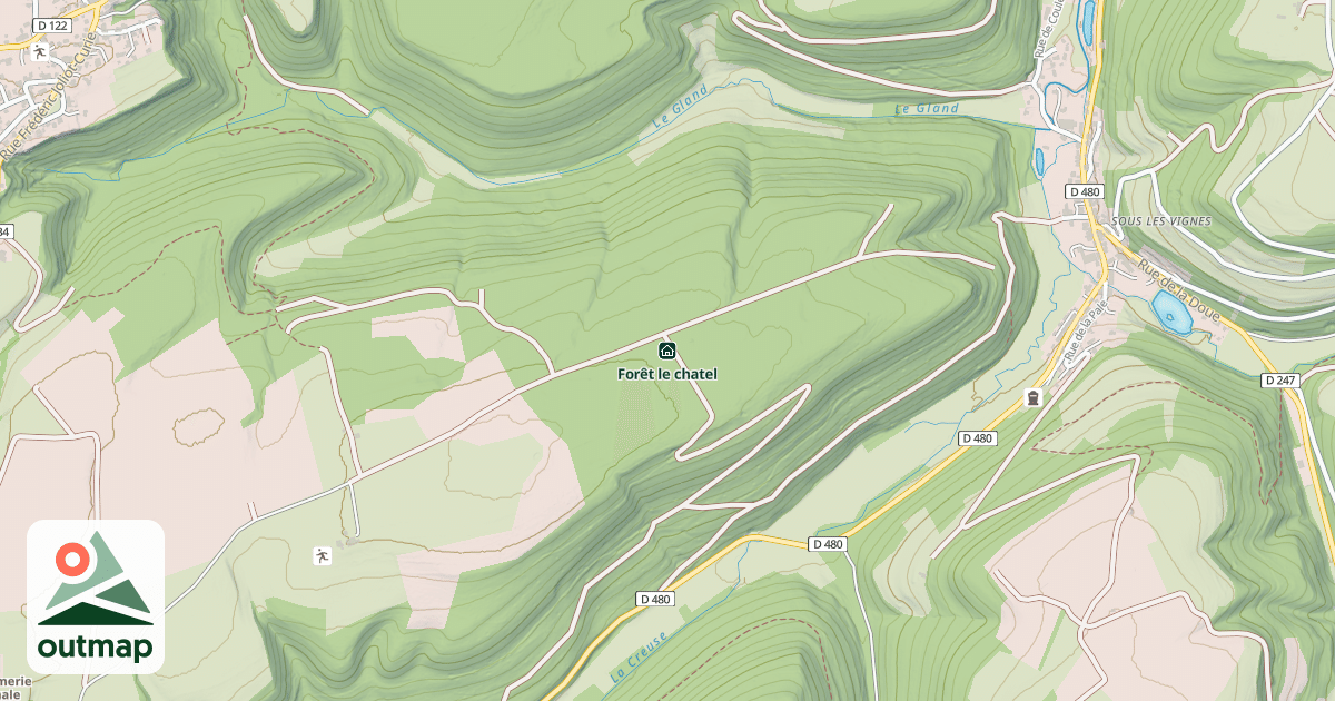 Map of Forêt le chatel