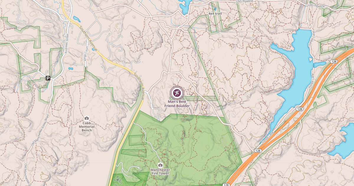 Map preview of Man's Best Friend Boulder