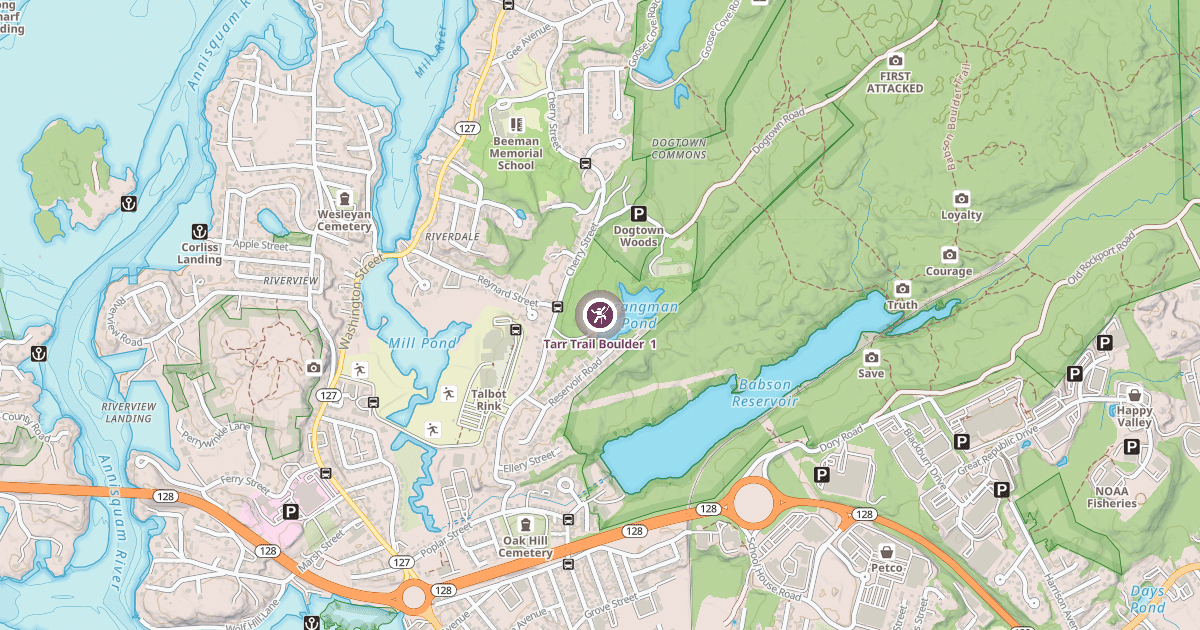 Map preview of Tarr Trail Boulder  1