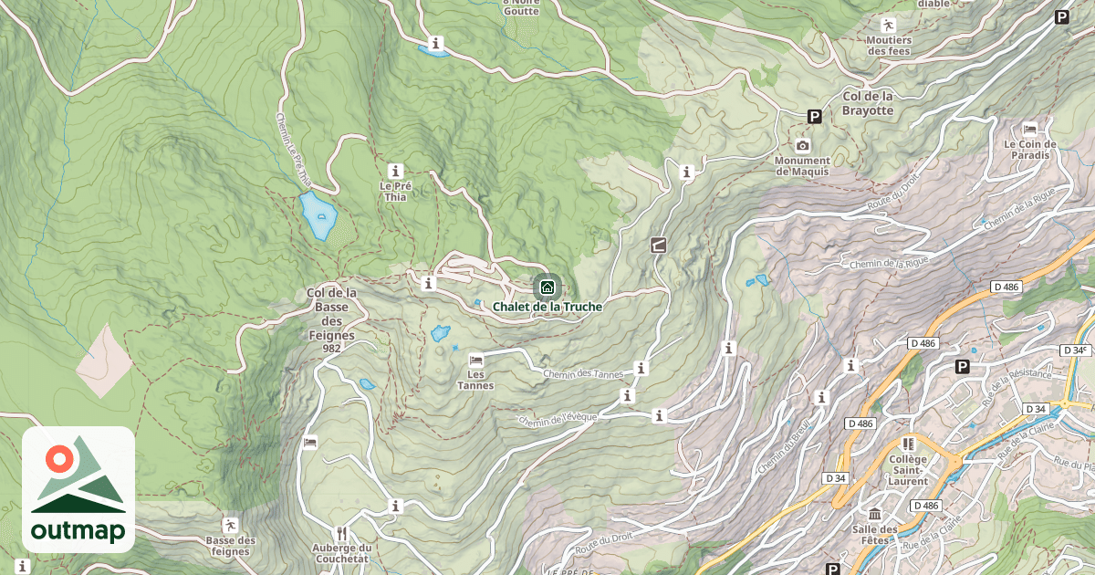 Map of Chalet de la Truche