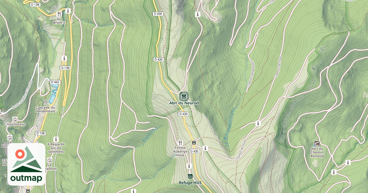 Map of Abri du Neurod