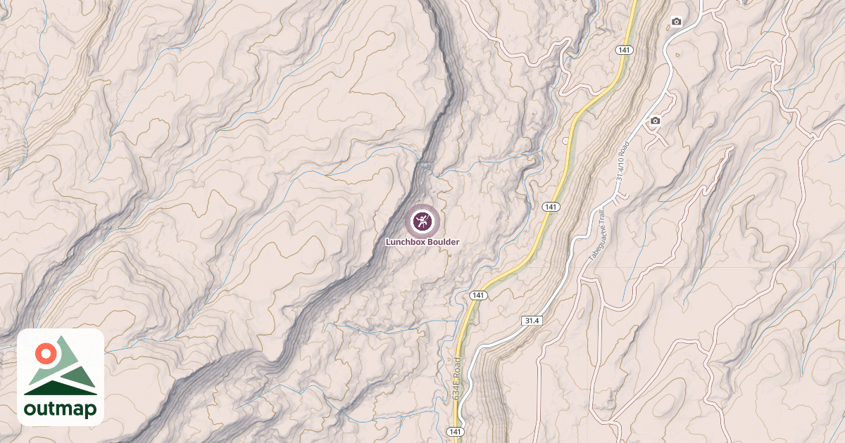Map of Lunchbox Boulder