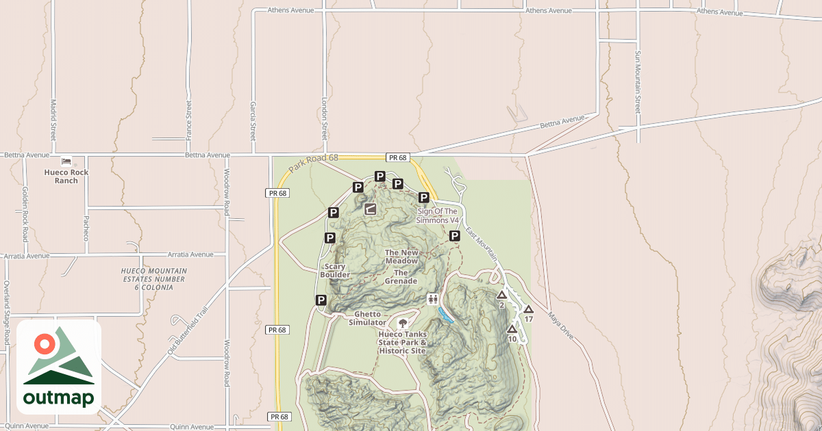 Map of Sign Of The Simmons
