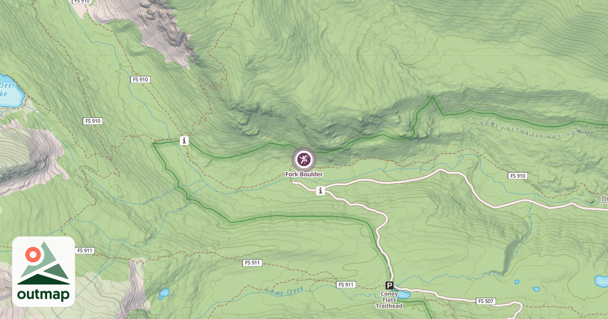 Map of Fork Boulder