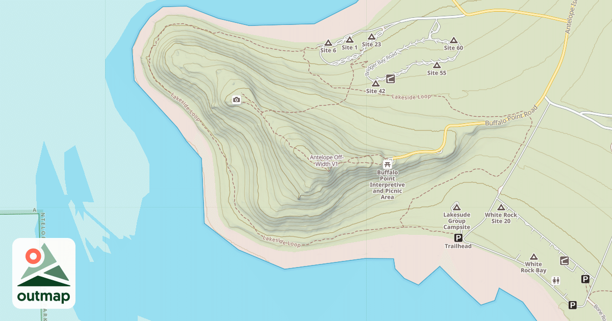 Map of Antelope Off-Width