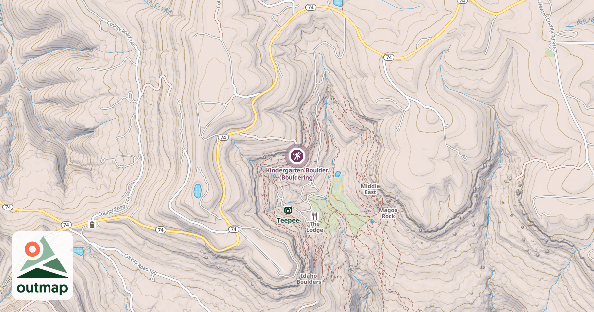 Map of Kindergarten Boulder (Bouldering)