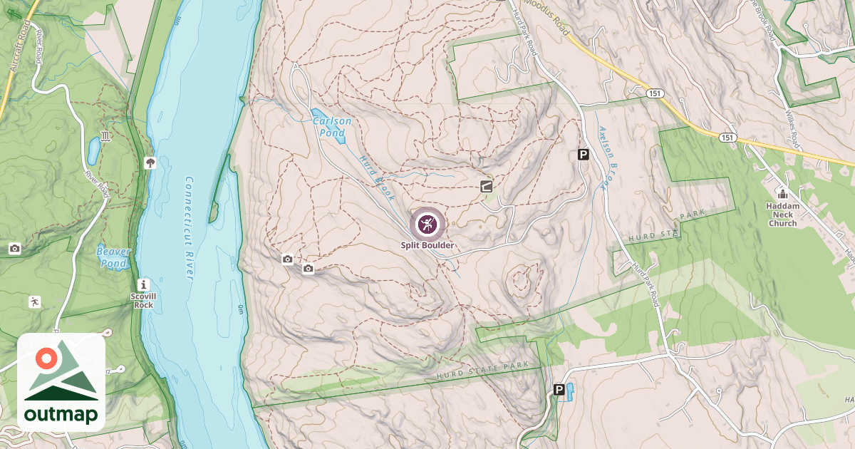 Map of Split Boulder