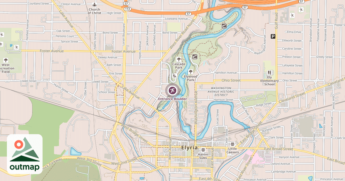 Map of Entrance Boulder
