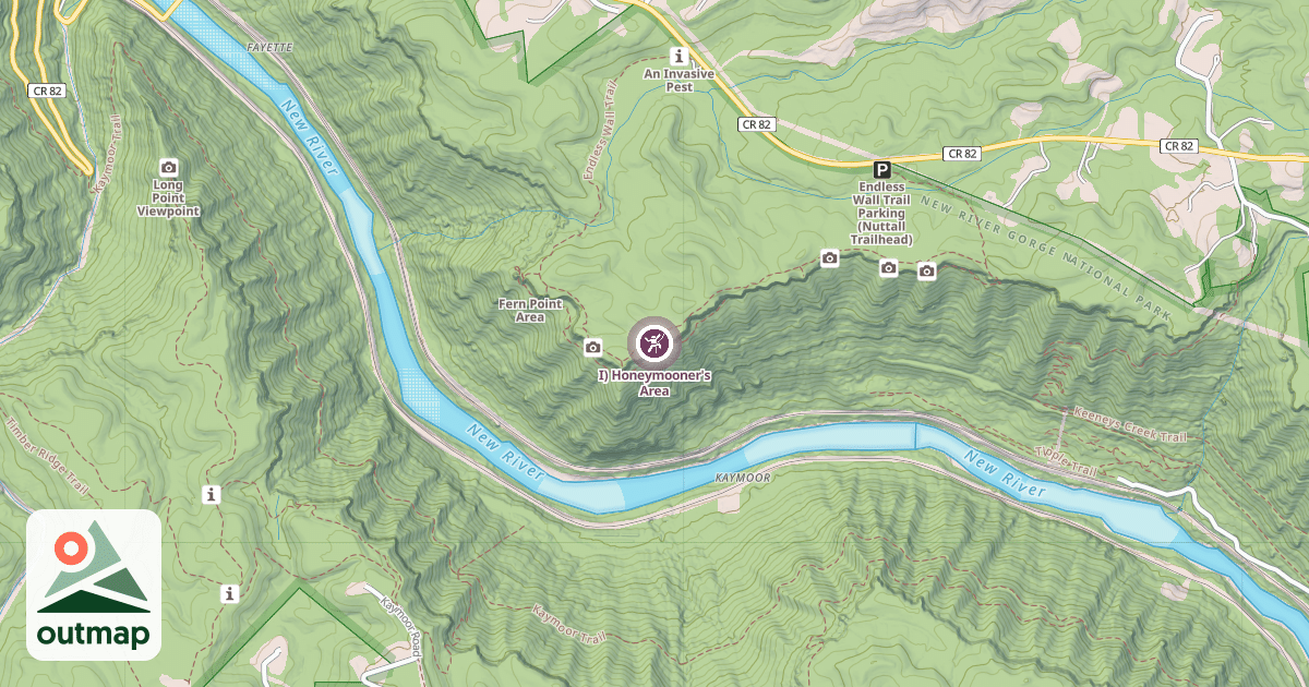 Map of I) Honeymooner's Area