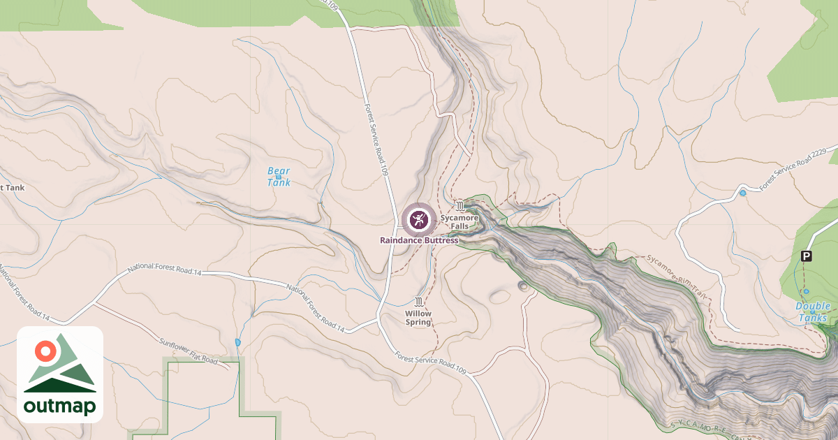 Map of Raindance Buttress