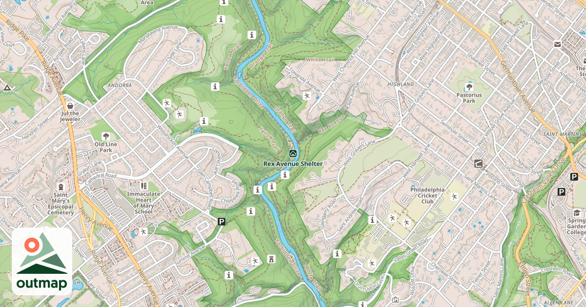 Map of Rex Avenue Shelter