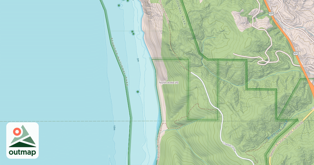 Map of North Arete