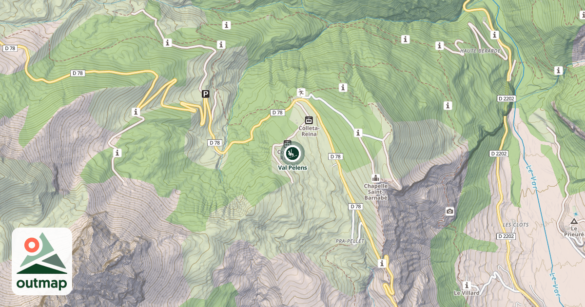 Map of Val Pelens