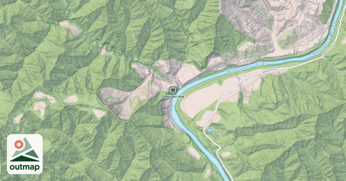 Map of Ohuraiti Hut