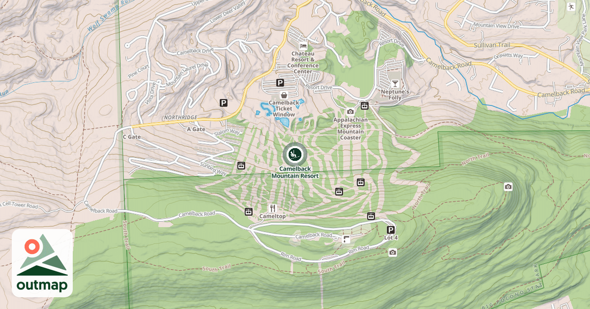 Map of Camelback Mountain Resort