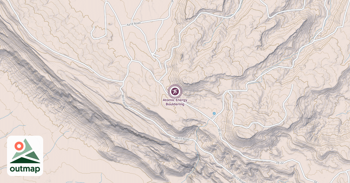 Map of Atomic Energy Bouldering