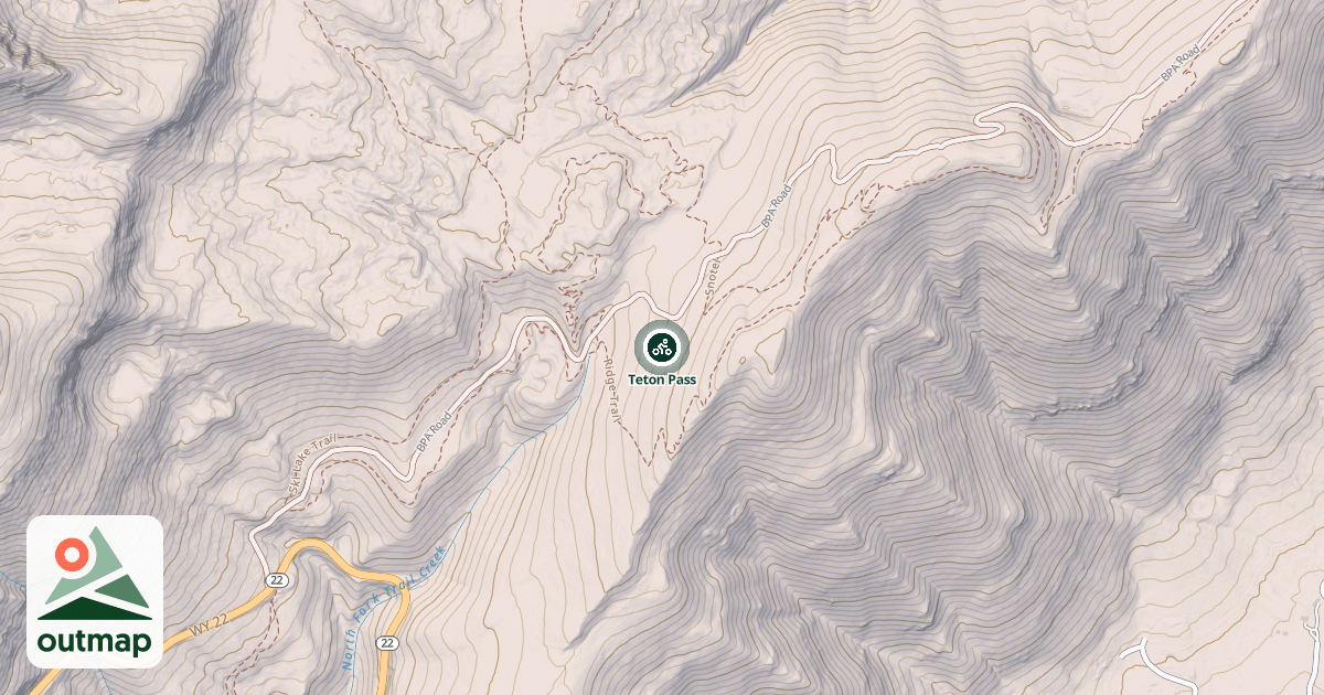 Map of Teton Pass