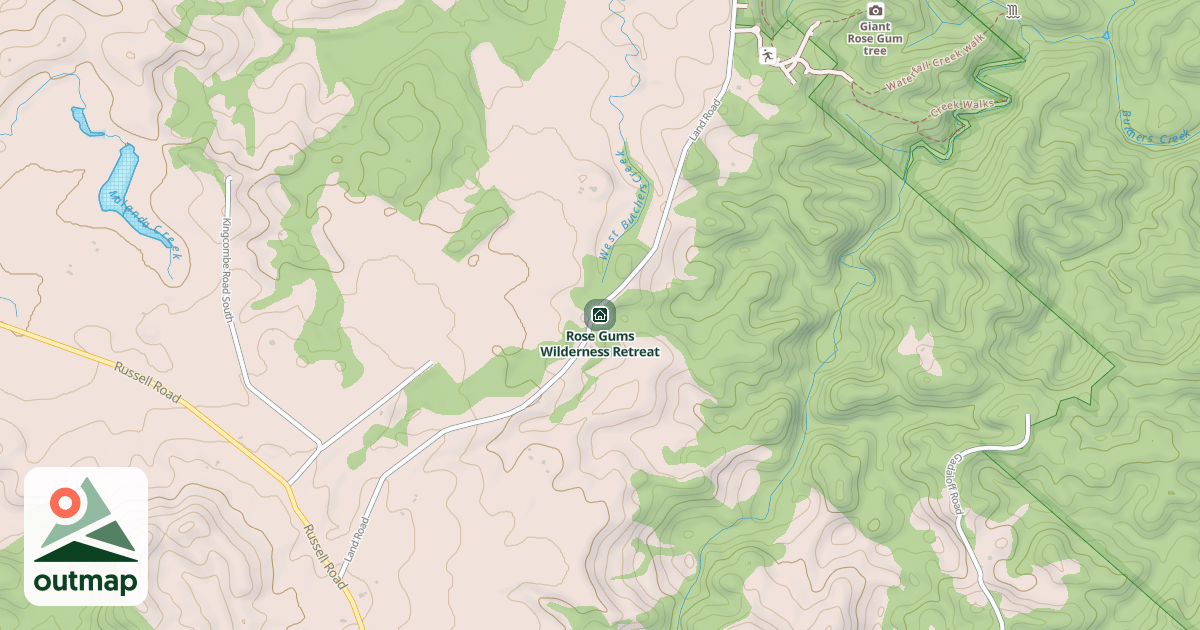 Map of Rose Gums Wilderness Retreat