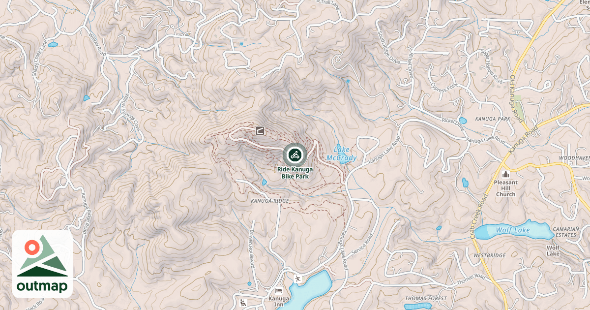 Map of Ride Kanuga Bike Park