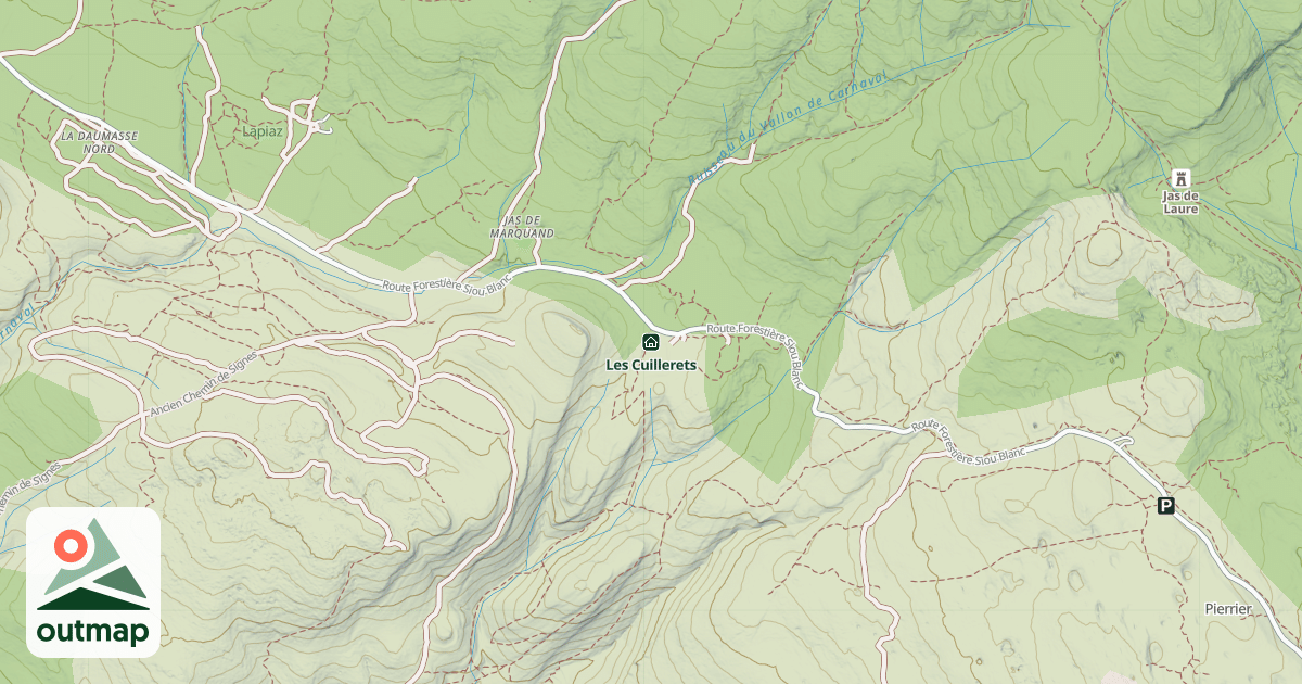 Map of Les Cuillerets