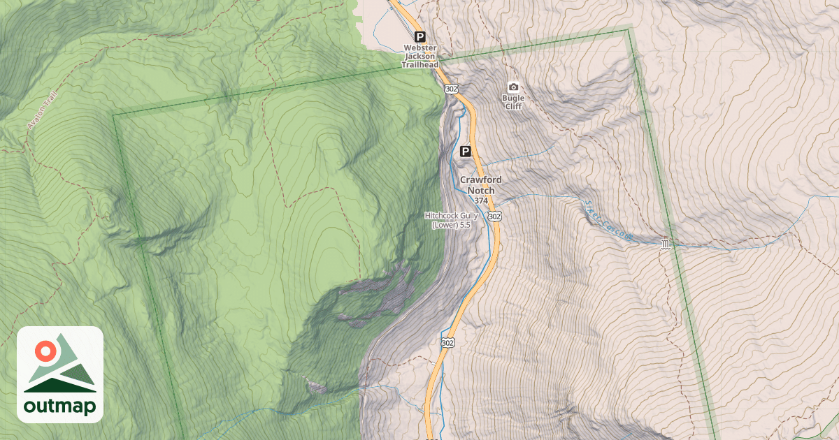 Map of Hitchcock Gully (Lower)