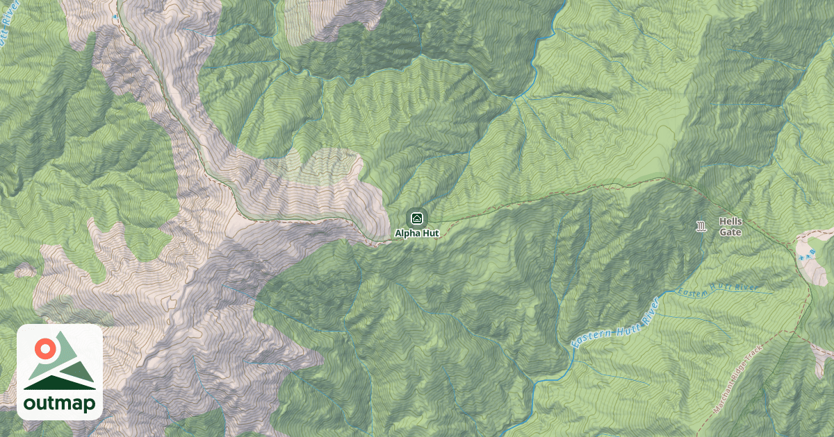 Map of Alpha Hut