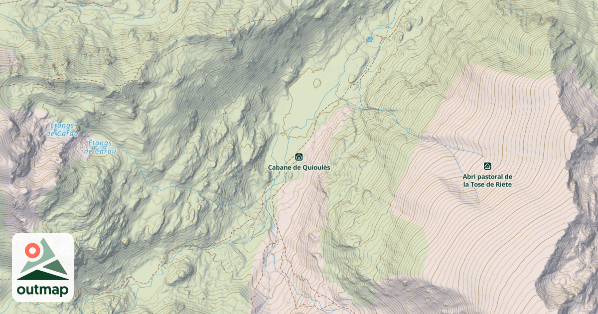 Map of Cabane de Quioulès